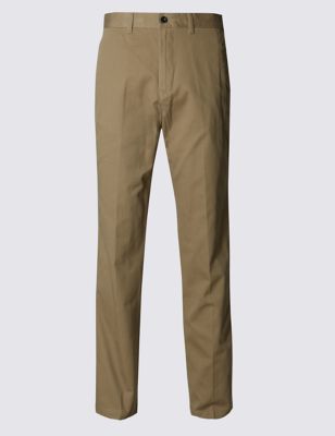 Pure Cotton Regular Fit Chinos with Buttonsafe&trade;
